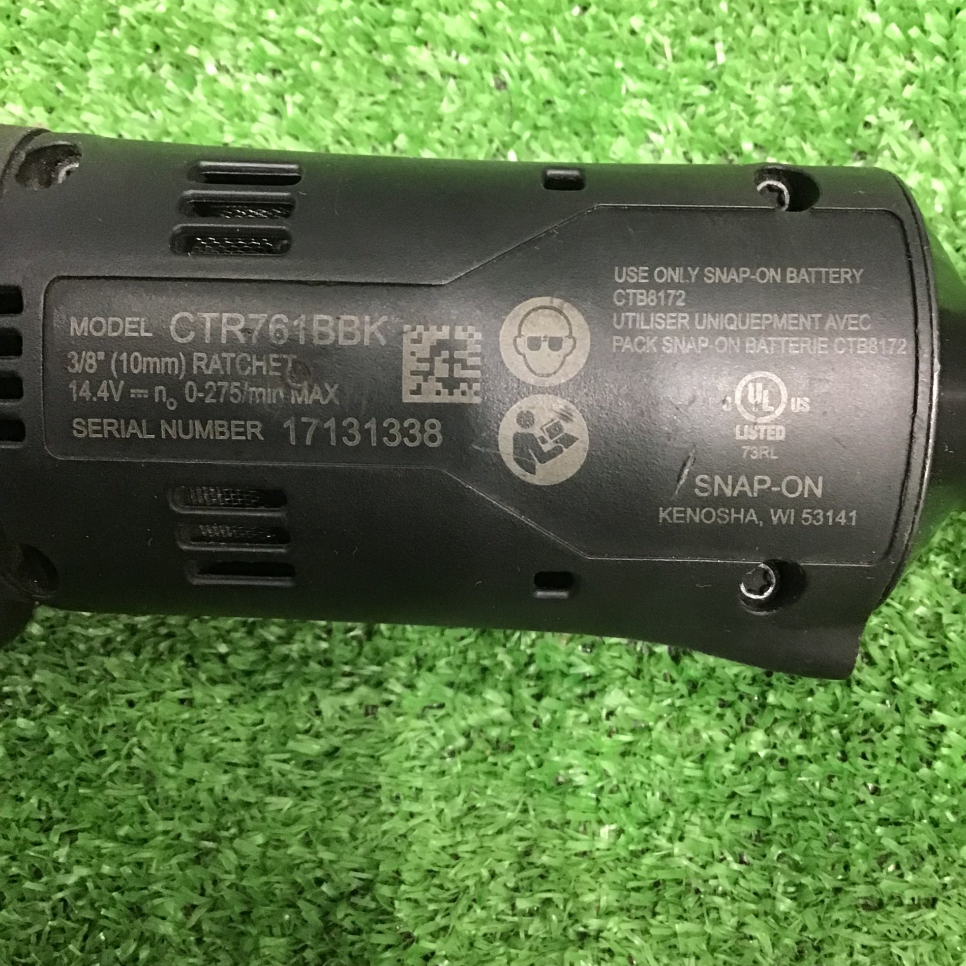 スナップオン(Snap-on) 電動ラチェット CTR761BBK 本体のみ