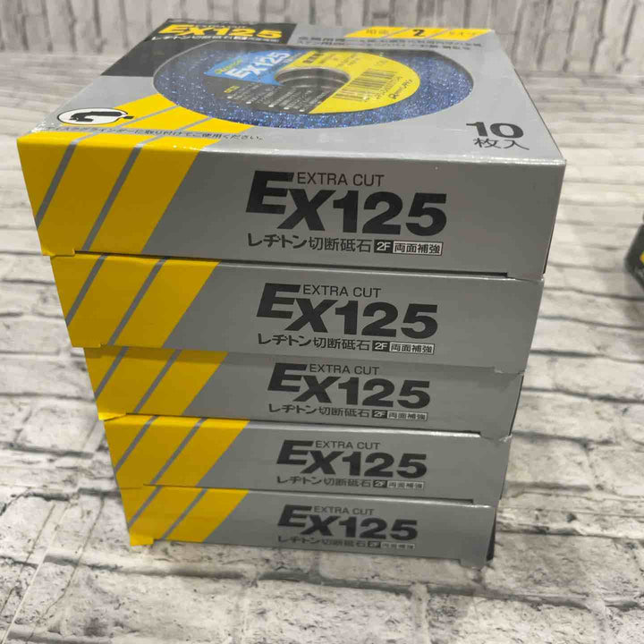 【未使用品】レジトン 切断砥石 EX EXTRA CUT 125mm 金属用 1箱10枚入り×10箱セット ※箱傷みあり【川口店】【破格！】