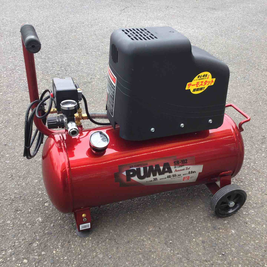 早い者勝ち！ 中古エアーコンプレッサー SR-102 店頭受取り限定】◇藤原産業(SK11) エアコンプレッサー SR-102【八潮店