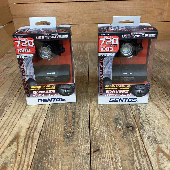ジェントス(GENTOS) ヘッドライト ヘッドベイダー HV-1000R 計2点【所沢店】