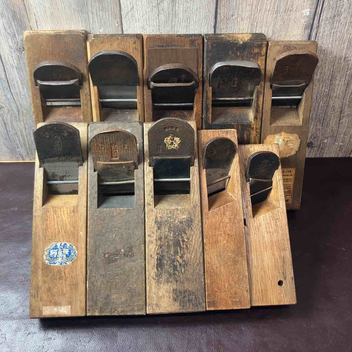 【中古品】 鉋(かんな) 左勘次・國安・虎五郎・東秀雄・菊之助・腕自慢・日本・江戸乙女・弘光・ふじ近 計10個 【東大和店】