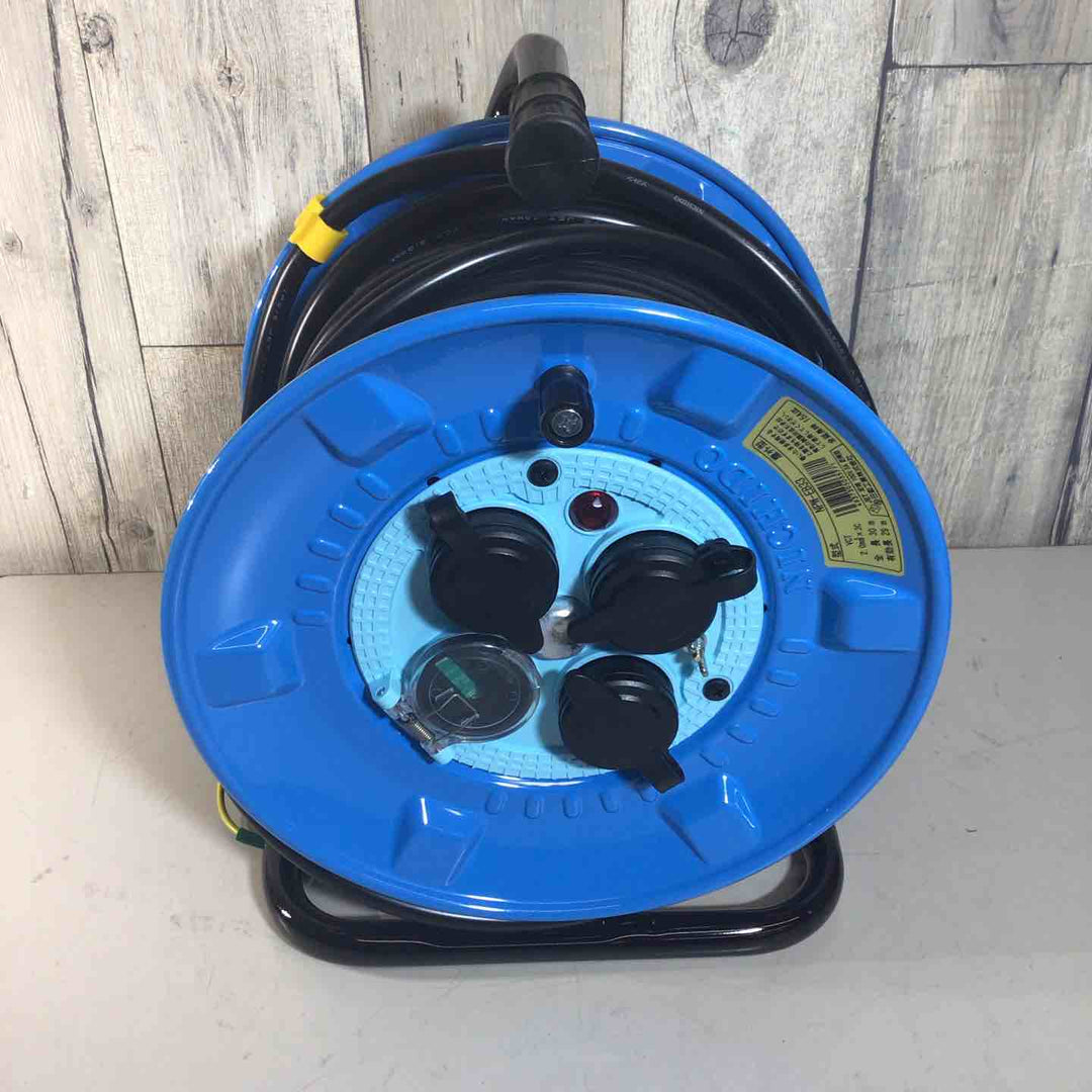 ◇日動 電工ドラム 防雨ELB付 NPW-EB33 30ｍ コードリール【戸田店】