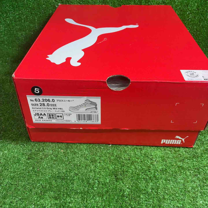 【未使用品】 PUMA プーマ 安全靴 AIRTWIST 2.0 GRAY MID H＆L 63.206.0 28.0cm エアツイスト2.0 グレー 【藤沢店】