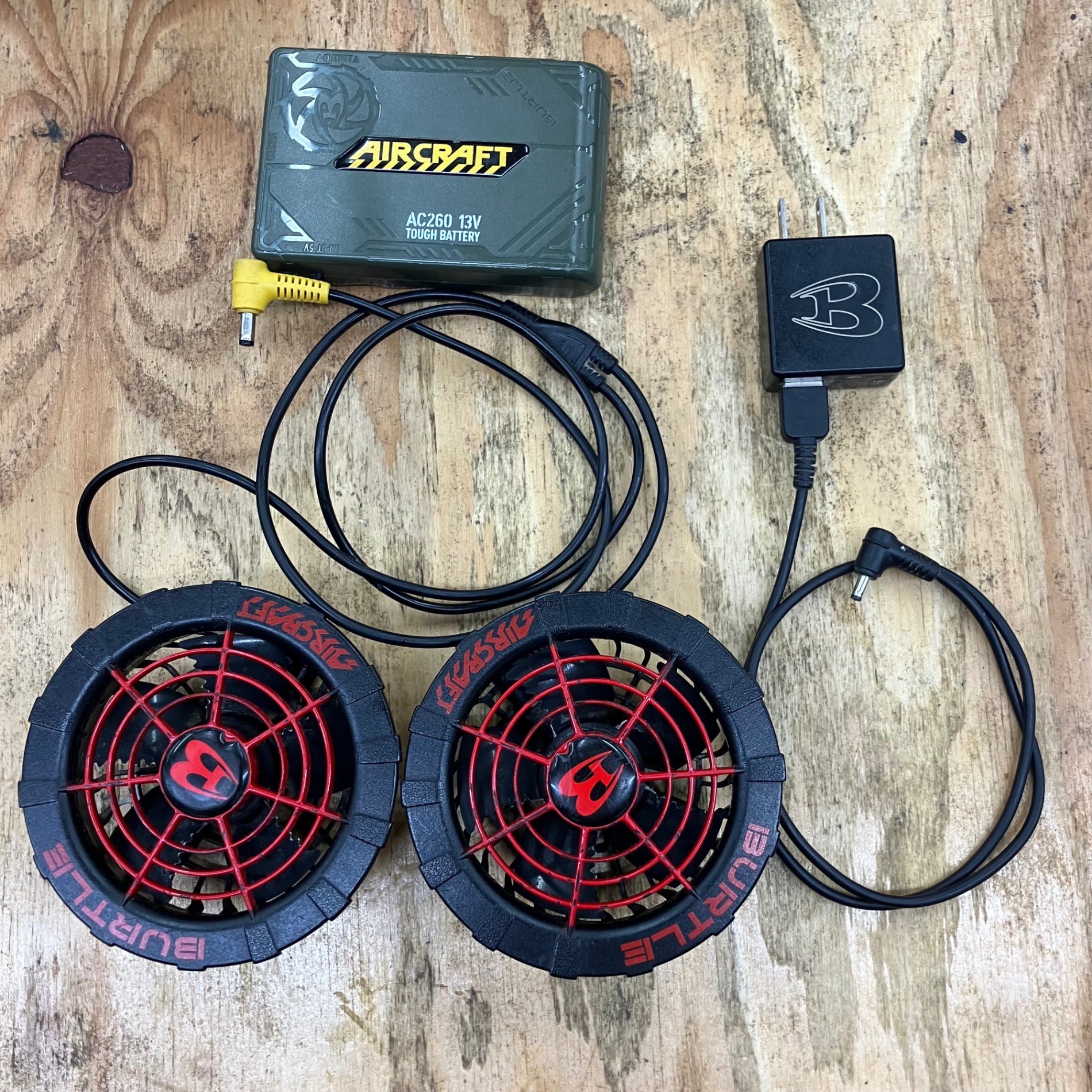 AC270 FAN UNIT & AC260バッテリーセット オマケバッテリー BURTLE