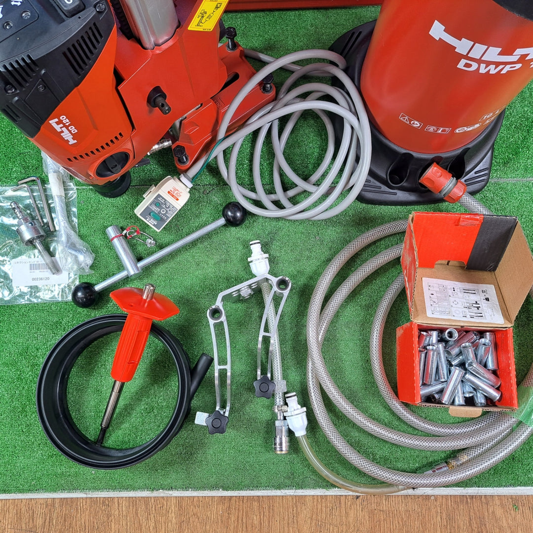 【美品】★ヒルティ(Hilti) ダイヤモンドコアドリル DD 120 給水タンク付 アンカーおまけ【岩槻店】