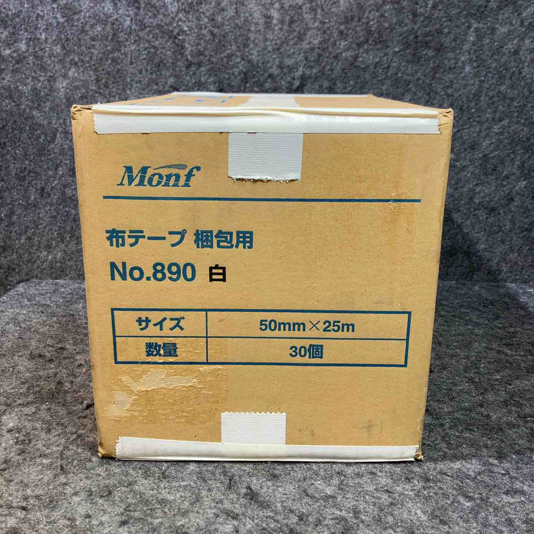 古藤工業 Monf梱包用 カラー布粘着テープ 白色 No.890 【桶川店】