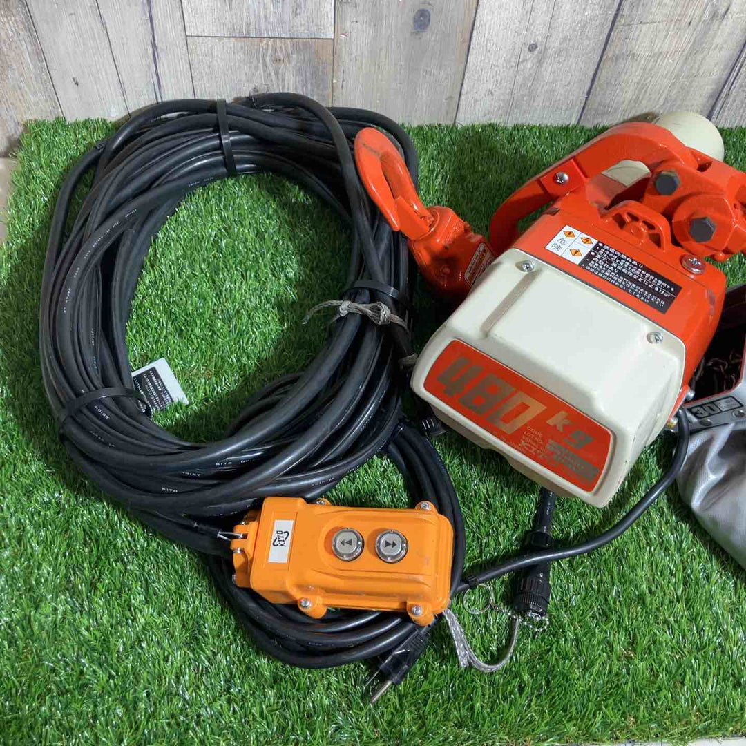 ★KITO(キトー) チェーンブロック ED48ST 定格荷重(t)：0.48、最大揚程：30ｍ(15×2)【戸田店】