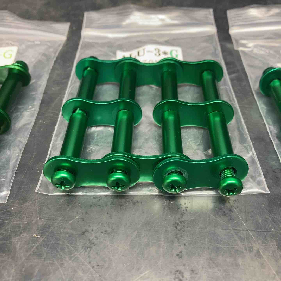 【未使用品】ニックス(KNICKS) 金具 アルミ製金具一式 アルマイト加工 ALU-3G ALU3G グリーン 緑　3個セット【川越店】