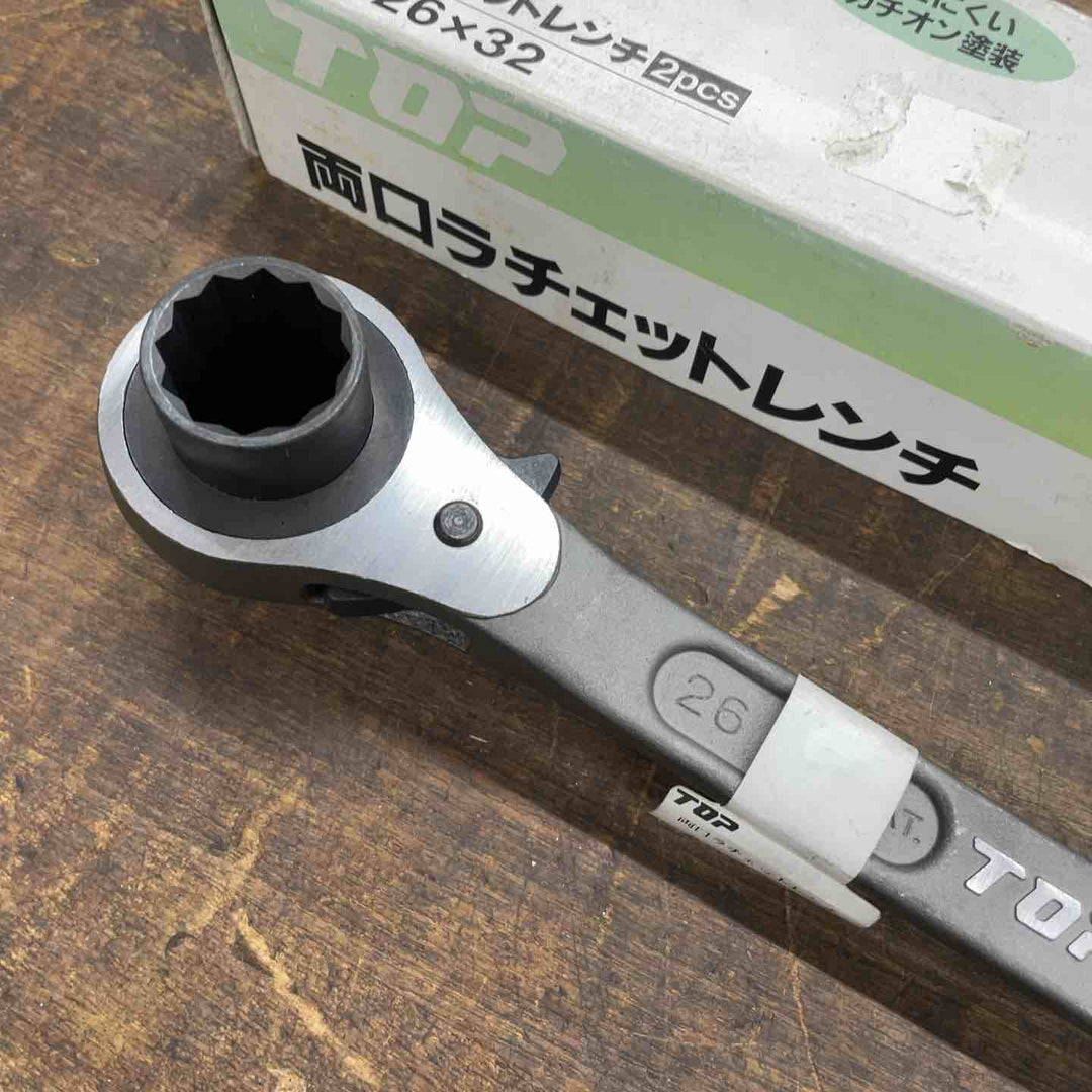 トップ(TOP) 両口ラチェットレンチ シノ付 RM-26×32【八潮店】