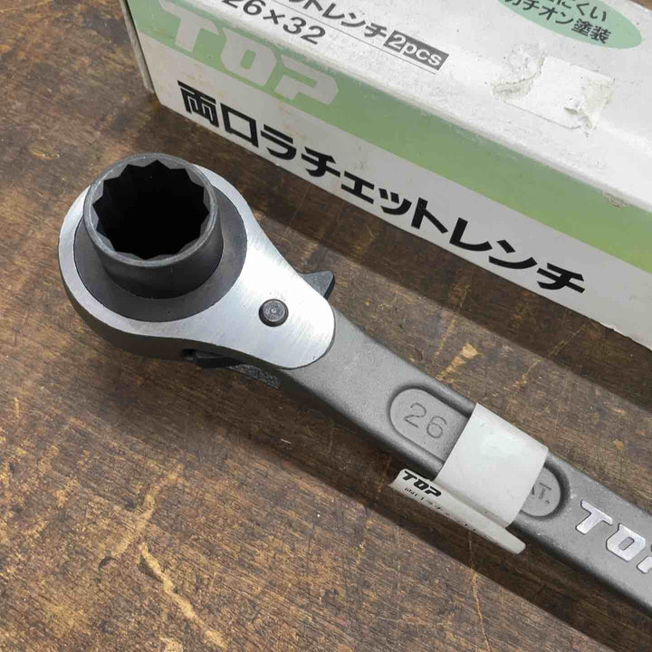 トップ(TOP) 両口ラチェットレンチ シノ付 RM-26×32【八潮店】
