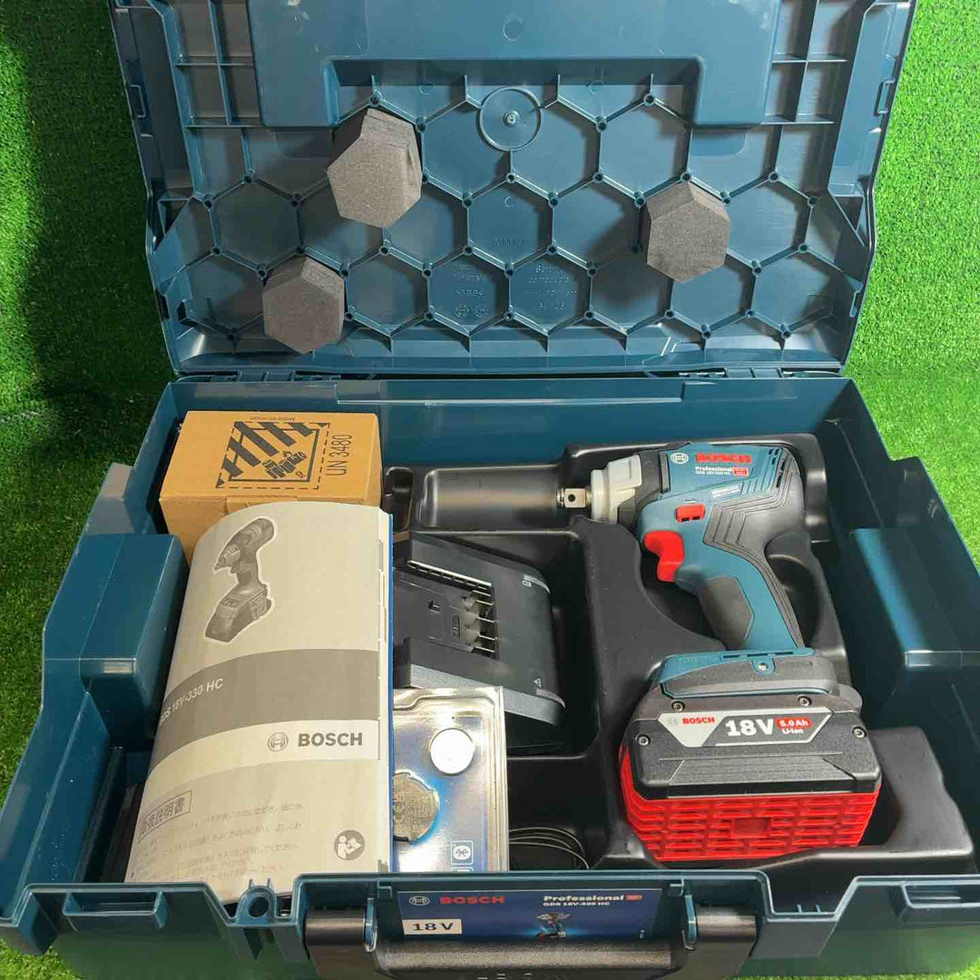 【未使用品】Bosch Professional(ボッシュ) 18Vコードレスインパクトレンチ GDS18V-330HC (5.0Ahバッテリー2個・充電器・キャリングケース付) 【藤沢店】