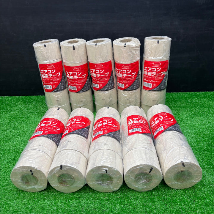 【未使用品】エアコン粘着テープ KNT-50 アイボリー 50巻 10個【電材館越谷店】