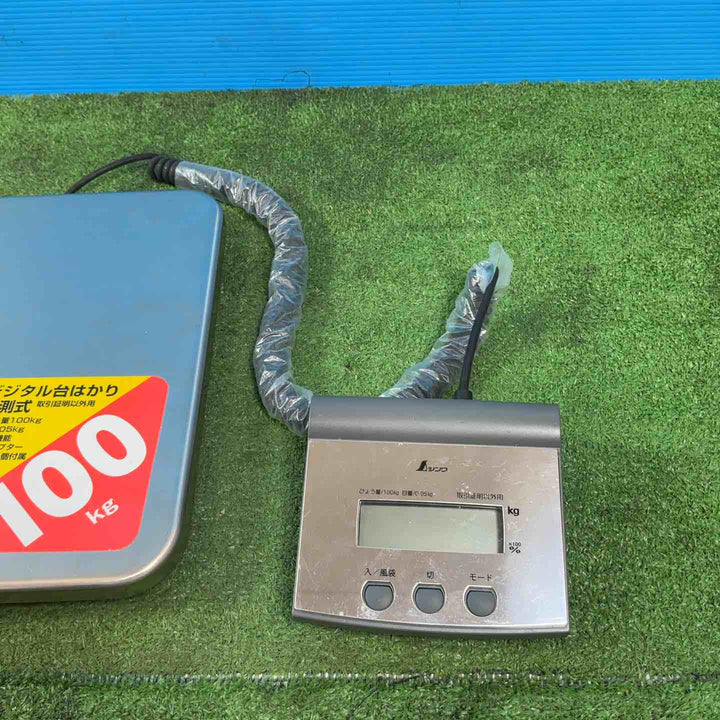 【未使用品(店頭展示品)】■シンワ測定 デジタル台はかり100kg 隔測式 取引証明以外用 #70108 ◎長期保管品【岩槻店】