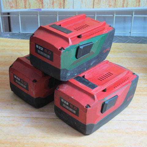 ▼ヒルティ(Hilti) リチウムイオンバッテリー B22 8.0 22V/8.0Ah　【3台セット】①【川崎店】