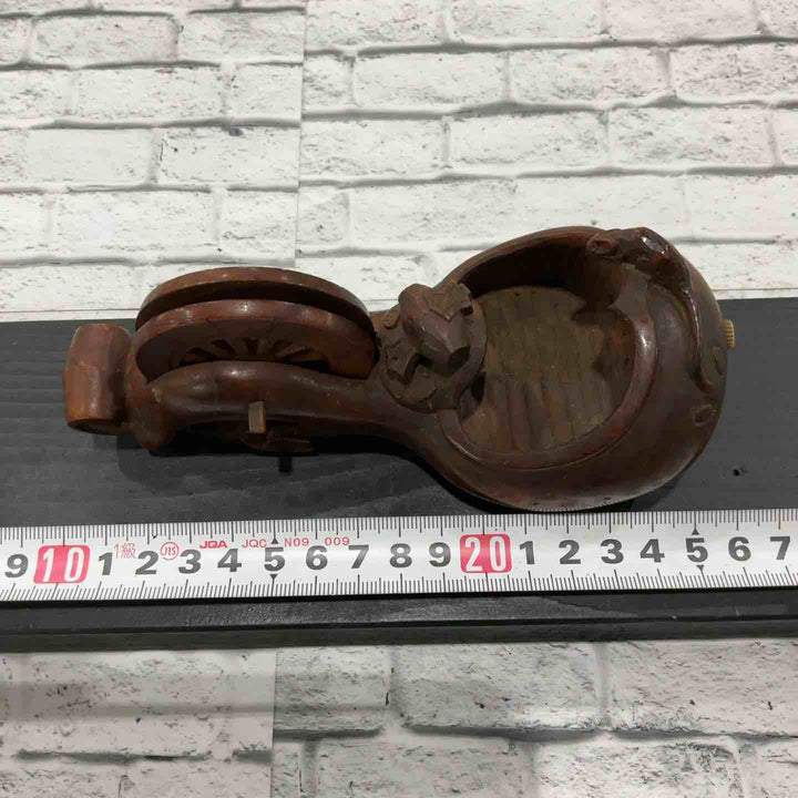 銘:仁 墨壺 墨つぼ 鎚と鼠 全長約260mm 【川口店】