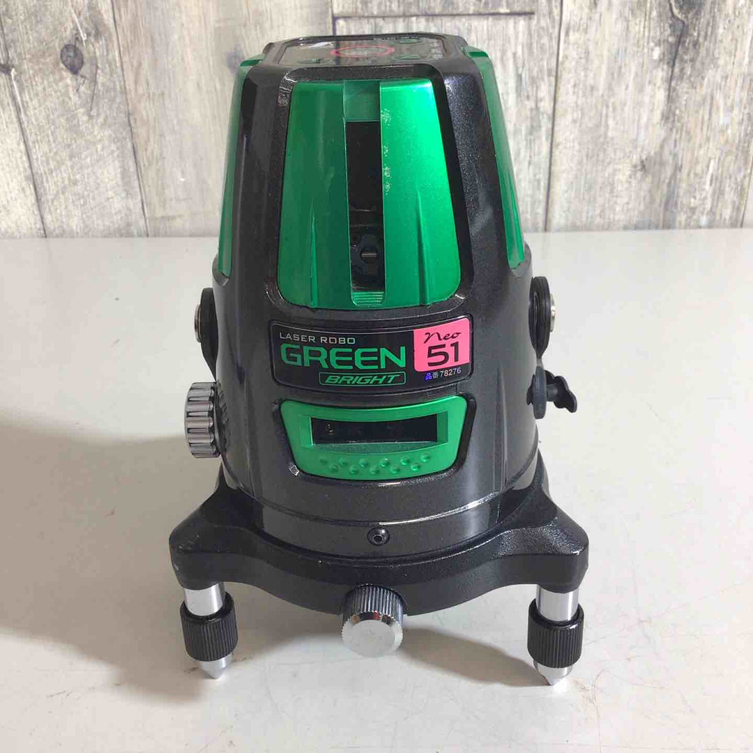 ◇シンワ測定 グリーンレーザー墨出し器 Neo51 BRIGHT No.78276  縦 横 大矩 通り芯×2 地墨 レーザーロボ ネオ ブライト【戸田店】