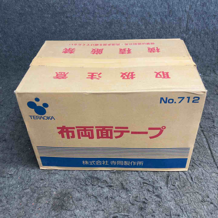 ◇寺岡(TERAOKA) 布両面テープ No.712 厚さ0.4mmｘ幅25mmｘ長さ15ｍ 60巻入【鴻巣店】