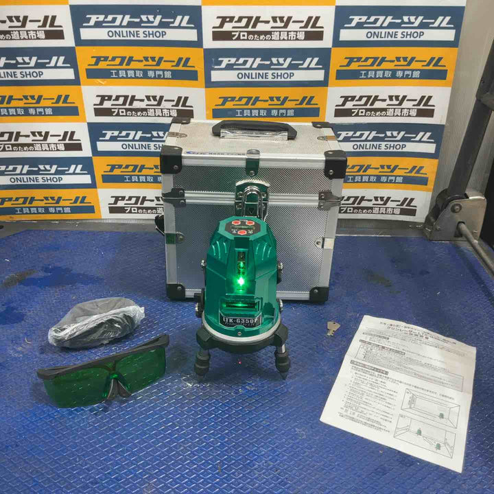 ◇テクノ販売 グリーンレーザー墨出し器 LTK-G350P 縦・横120°水平ライン・地墨・鉛直十字【草加店】