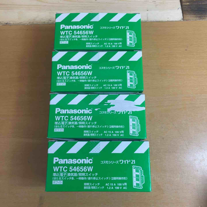 埋込電子換気扇/照明スイッチ WTC54656W 4個セット【越谷店】