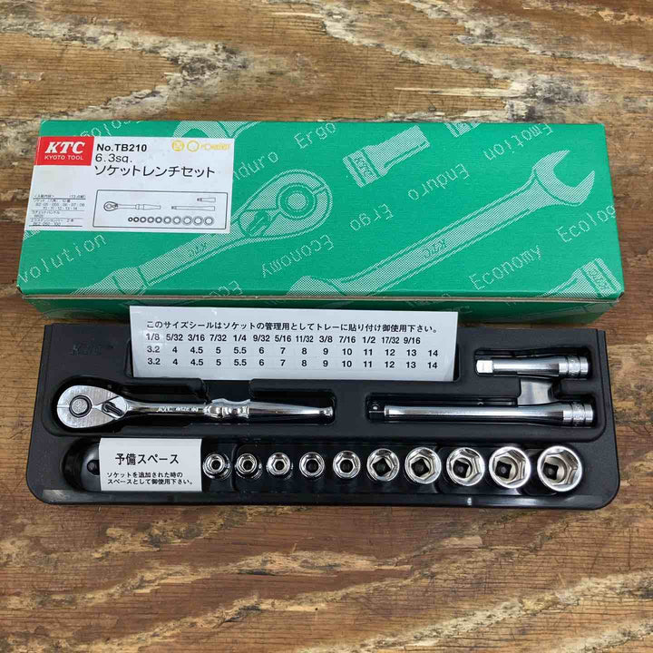 ◇京都機械工具(KTC)  6.3sq.ソケットレンチセット[13点] TB210【柏店】