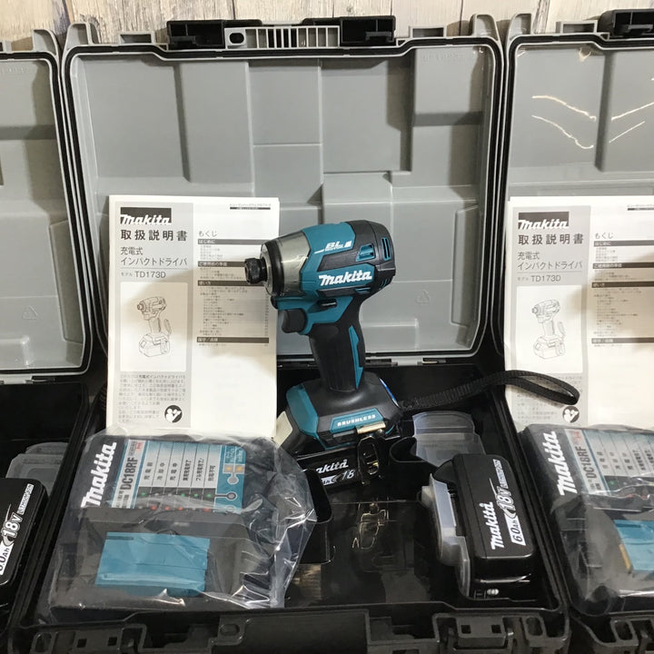 【未使用品】マキタ makita インパクトドライバ 18V TD173DRGX 3台セット【戸田店】