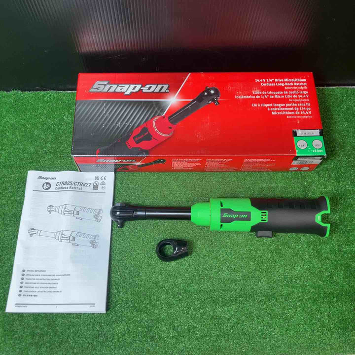 スナップオン/Snap-on 1/4sq コードレスロングネックラチェット CTR827GDB グリーン 本体のみ【岩槻店】