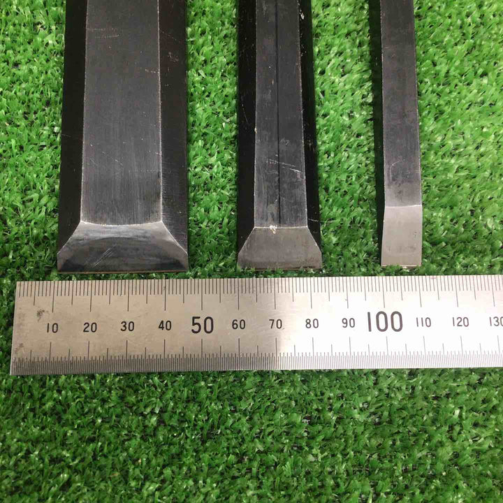 【中古・現状品】 国寿 銘 鑿 のみ ＊3本組 【鴻巣店】