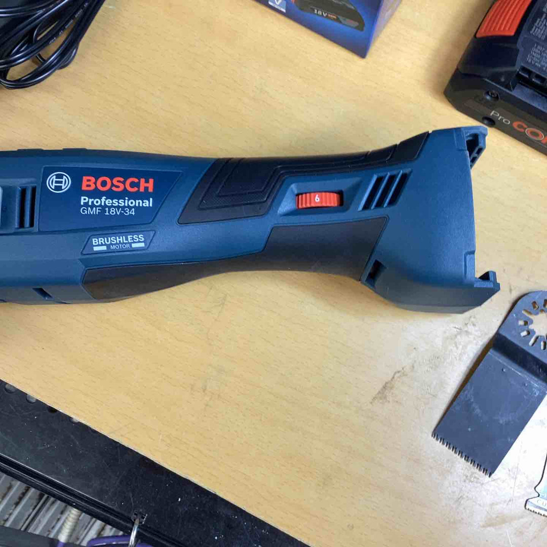Bosch Professional(ボッシュ) 18V コードレスマルチツール(カットソー) (本体のみ、カットソー・マルチツール用ブレード32mm PAIZ32APB、 キャリングケース付) GMF18V-34H 【ブレード取付1秒！スナップインシステム】【越谷店】