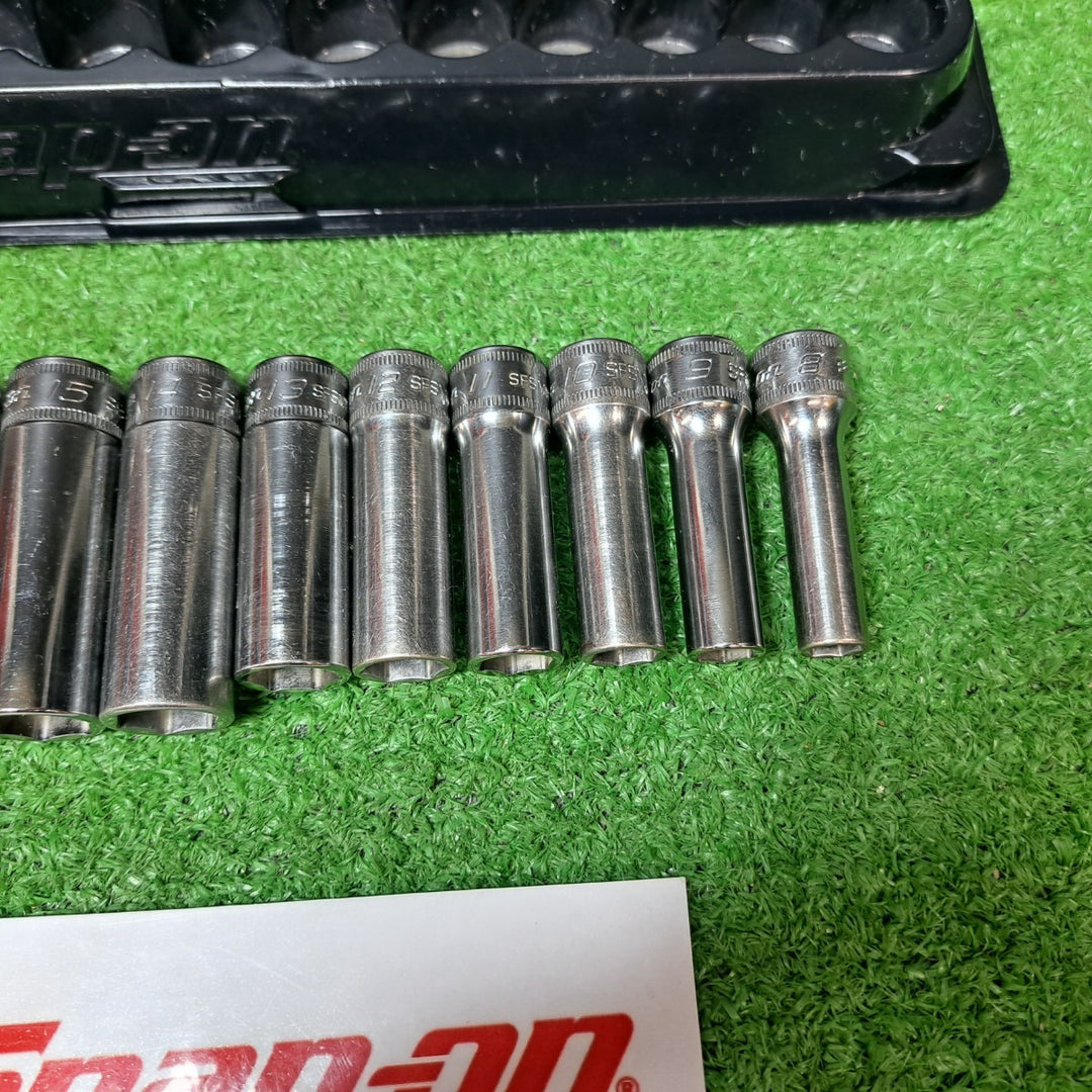 スナップオン/Snap-on 3/8sqディープソケットセット 8mm-19mm 12個 212SFSMY【岩槻店】