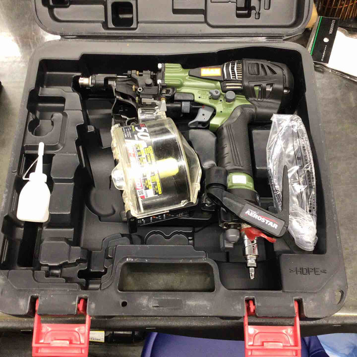 ★マックス(MAX) 高圧エア釘打ち機 HN-50N4(D)_ミリタリーグリーン【戸田店】