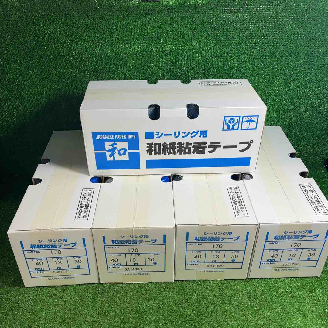 【未使用品】 シーリング用 和紙粘着テープ 40mm×18m 30巻入り5箱セット 【藤沢店】