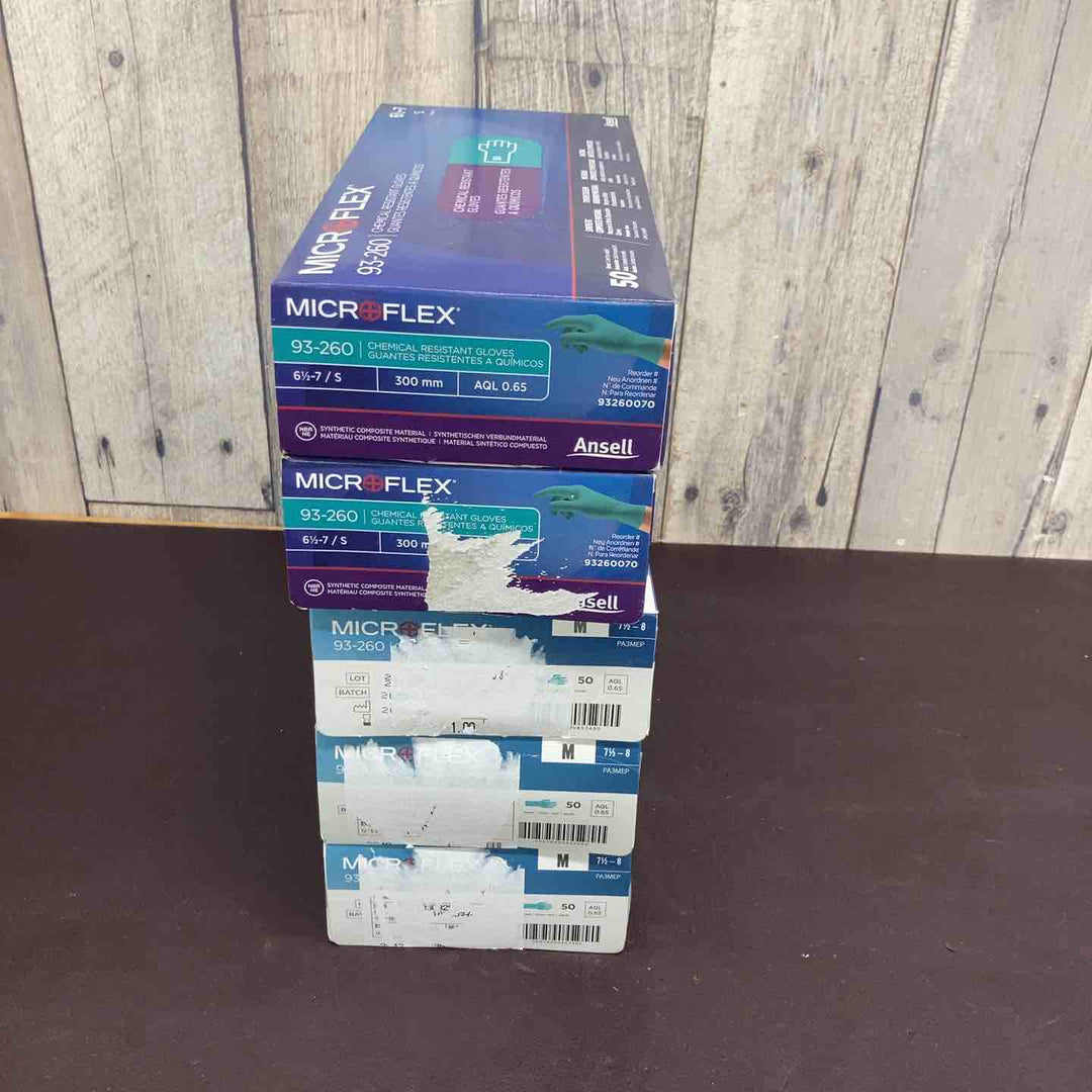 【未使用品(店頭展示品)】 Microflex(アンセル) 93-260 ニトリルネオプレン手袋 500枚×10箱セット S/M/Lサイズ 【東大和店】