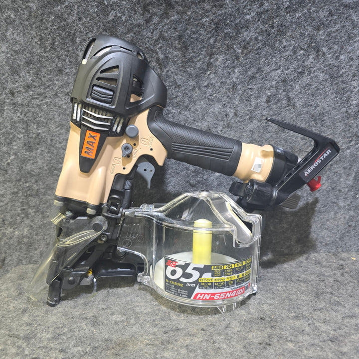 【特別特価！美品】マックス(MAX) 高圧エア釘打ち機 HN-65N4(D)_サンドベージュ【桶川店】