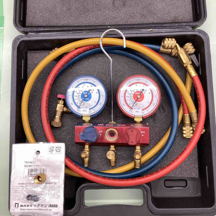 ROTEX R410A マニホールドゲージ RP1707L RP1707エアコン 冷媒ガス 圧力測定 真空引き ガス充填 状態確認 ルームエアコン カーエアコン 【越谷店】