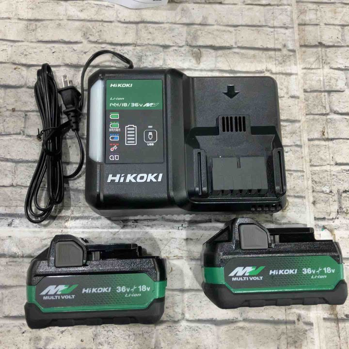 ◇HiKOKI(ハイコーキ) 36V 充電式 ディスクグラインダ G3610DC ブラック トイシ径100mm スライドスイッチ 蓄電池2個・充電器・ケース付 G3610DC(2XPBZ)【川口店】