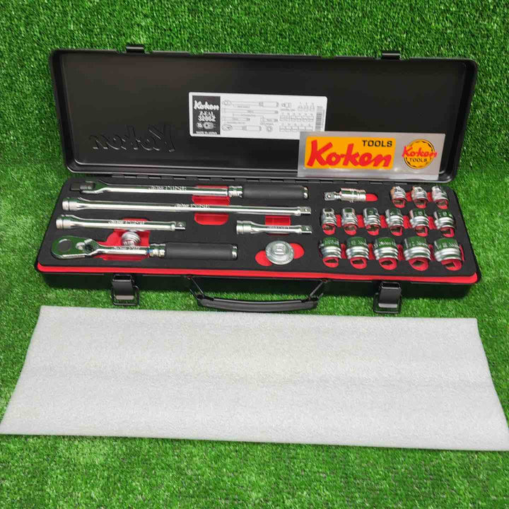 【美品】Ko-ken 3286Z Z-EAL 3/8" (9.5mm)差込 ソケットレンチセット 21ヶ組 3286Z【藤沢店】