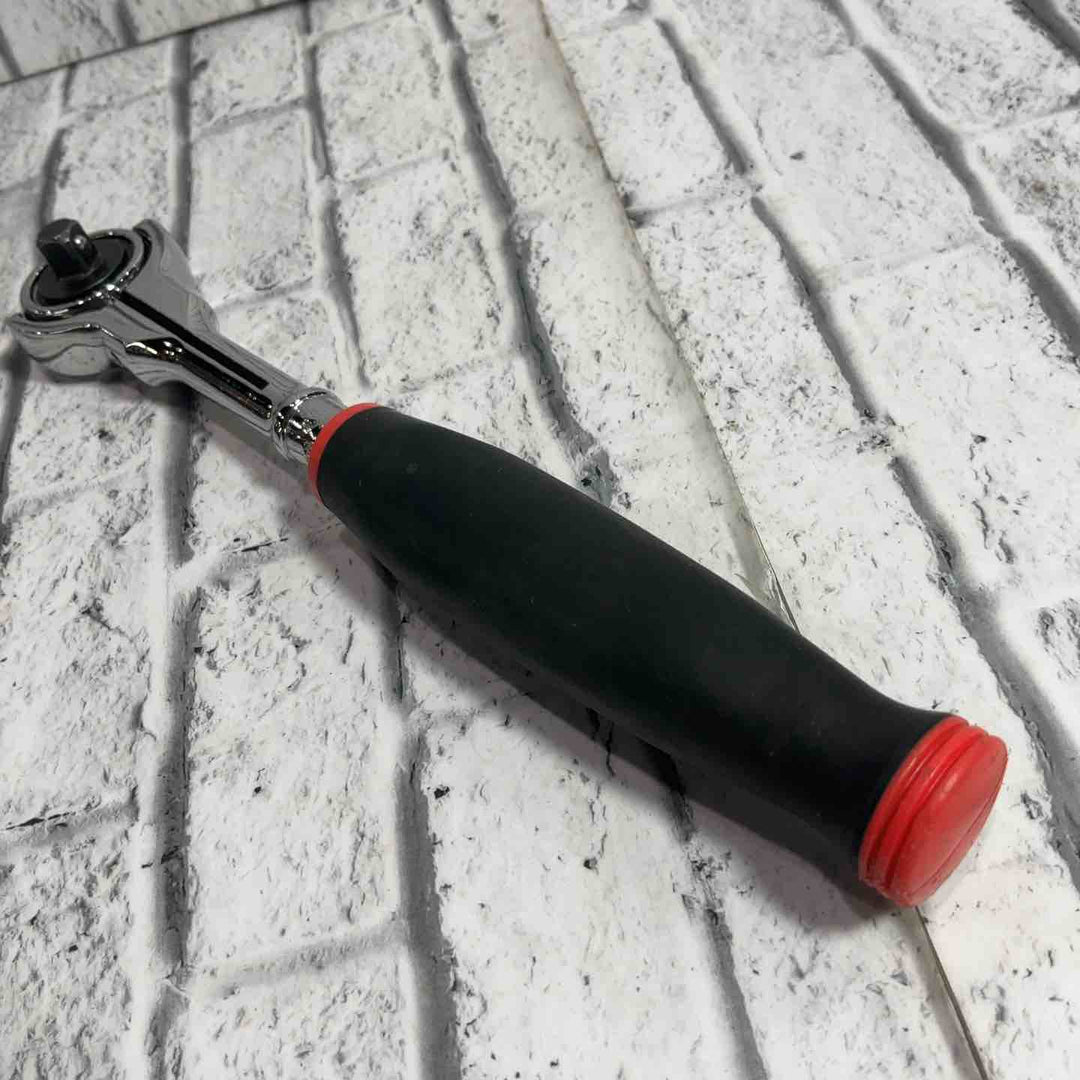 スナップオン(Snap-on) 1/4ソフトグリップラウンドヘッドラチェットハンドル(赤) THNF72【川口店】