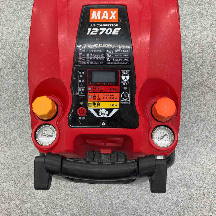 【ジャンク品】★マックス(MAX) エアコンプレッサー AK-HL1270E_レッド 保証なし【八潮店】