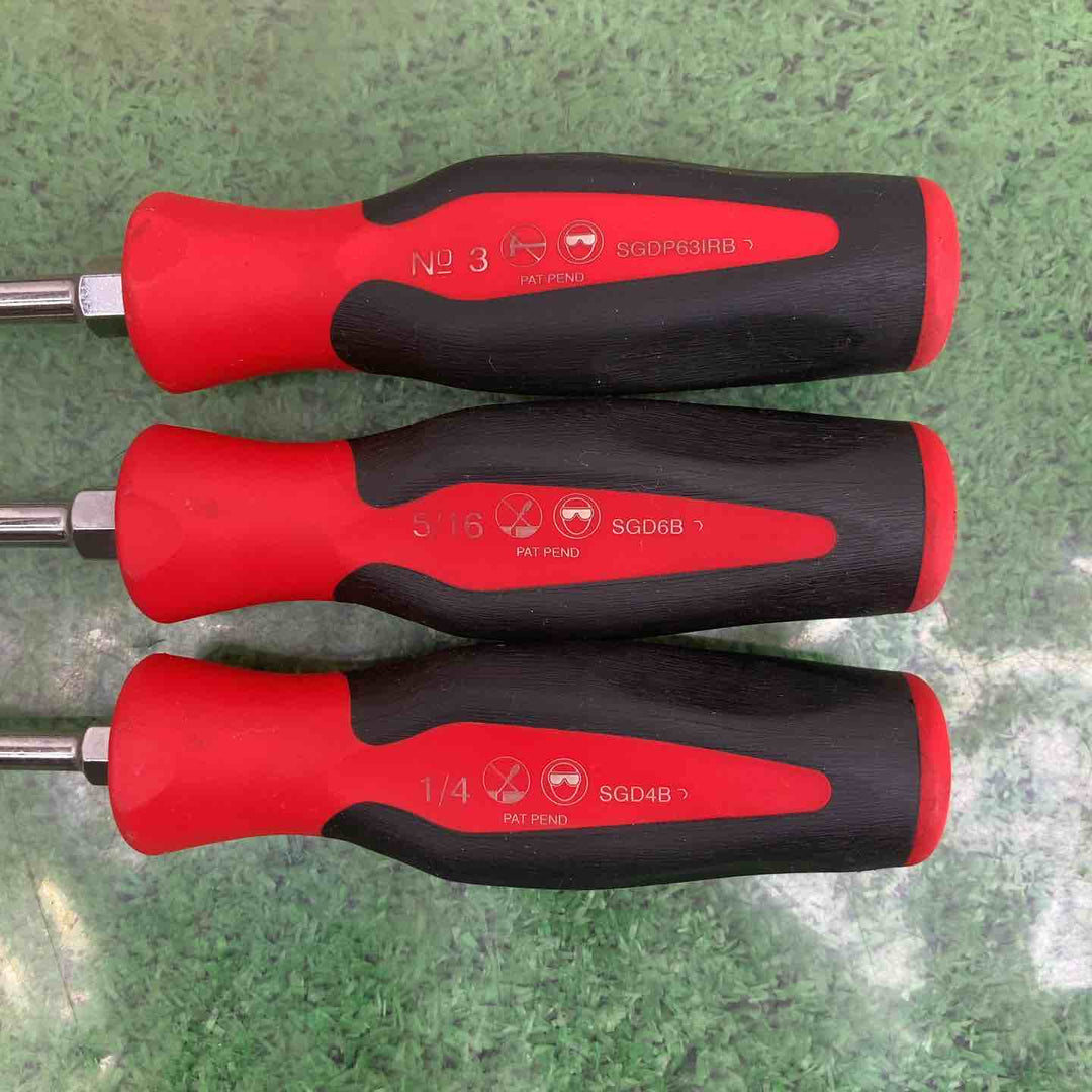 Snap-on/スナップオン ドライバーセット(6本) プラスドライバー(3本) マイナスドライバー(3本) PAKTY061【町田店】