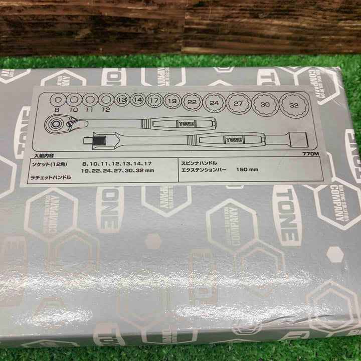◇トネ(TONE) ソケットレンチセット 差込角12.7mm(1/2") 770M 内容16点 シルバー【川越店】