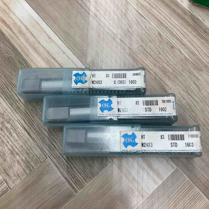 ヤマワ YAMAWA ハンドタップ 鉄製 M24×3 ねじ径M24 ピッチ3mm 3個セット【八潮店】