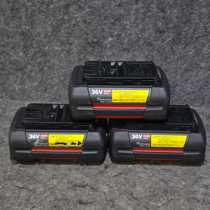 【中古品・通電確認済み！】BOSCH(ボッシュ) 36V 6.0Ahバッテリ3個、充電器(AL3640CV) セット【桶川店】