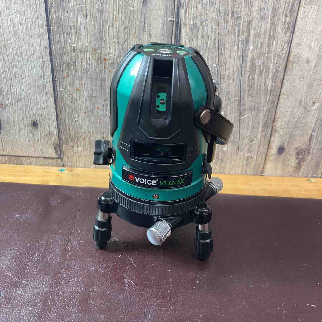 【中古品】VOICE レーザー墨出し器 5ライングリーンレーザー 矩十字・横 VLG-5X【東大和店】