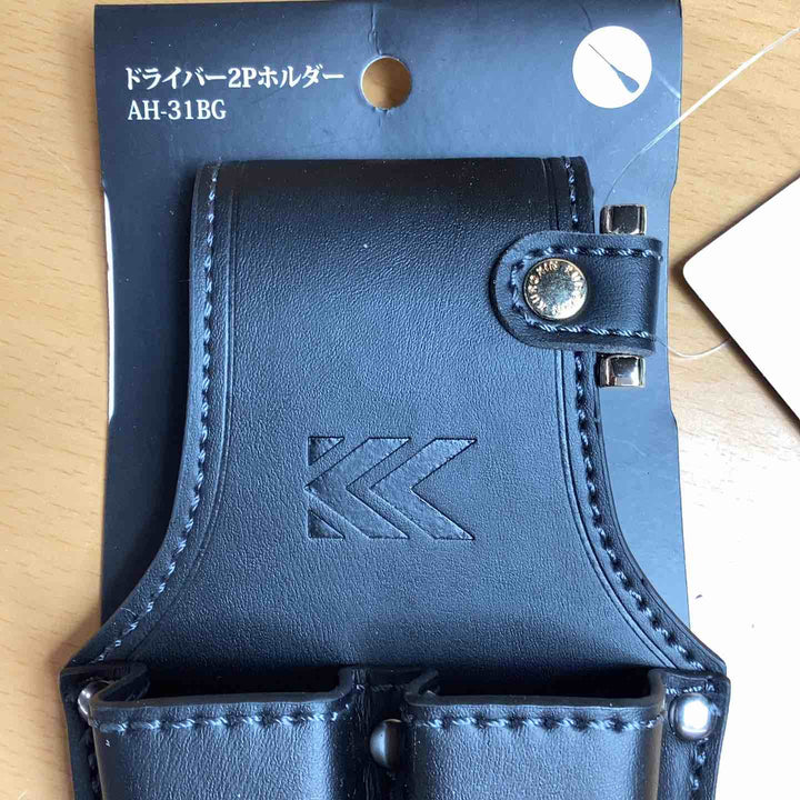 フジ矢(Fujiya) ドライバー2Pホルダー 黒金 AH-31BG 軽量 炎天下 長時間放置 着水 テスト済み 収納 工具差し【越谷店】