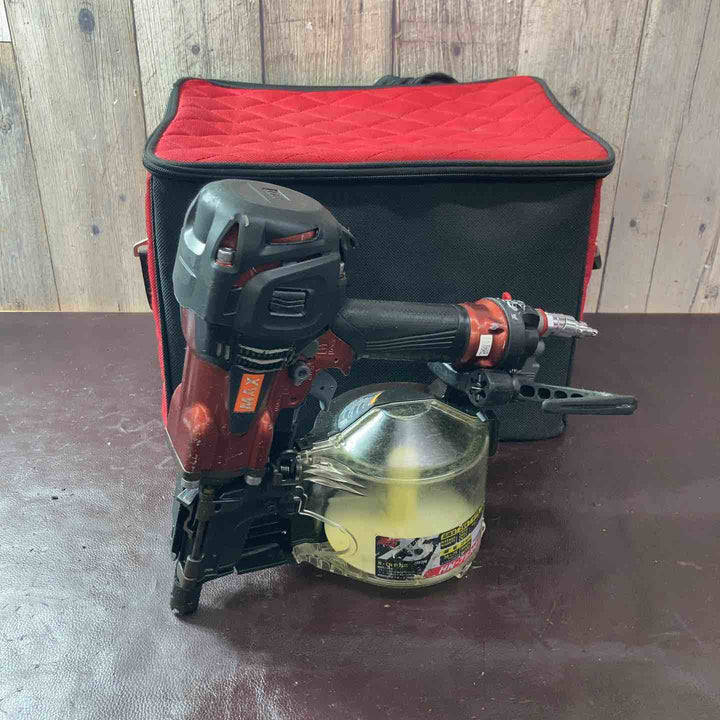 【中古品】★マックス(MAX) 高圧用釘打ち機 HN-75N4(D)_マットマイスターレッド ソフトケース付き【東大和店】