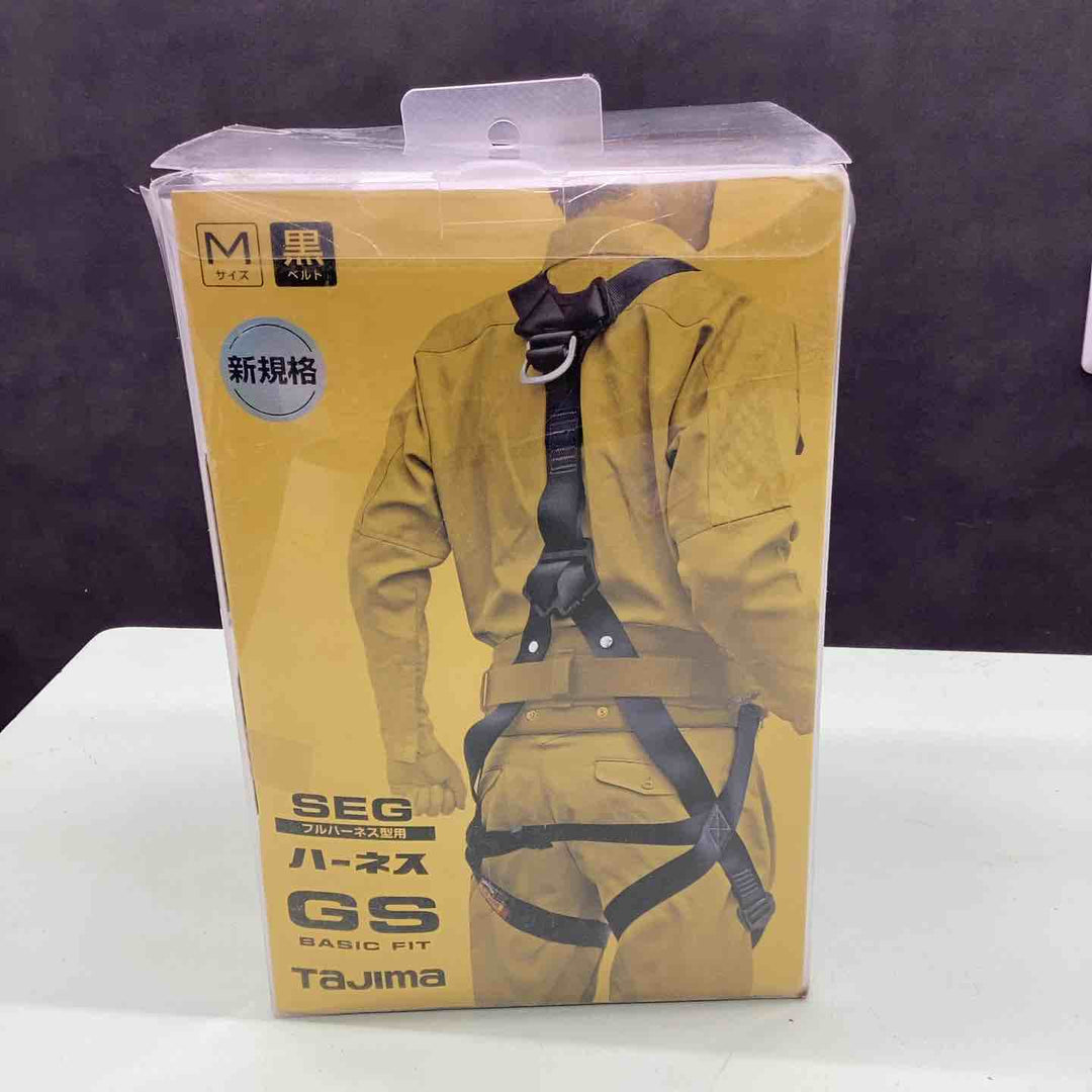 タジマ 新規格 墜落制止用器具 ハーネスGS ベーシックフィット スチール製バックル 黒 M AGSM-BK【越谷店】