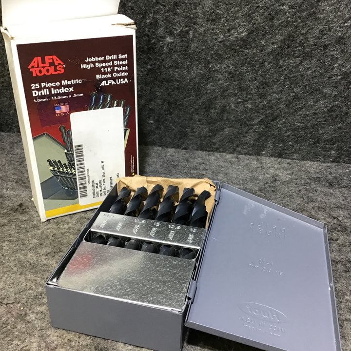 【長期保管・未使用品】ALFA Tools Chicago Latrobe 鉄工ドリルセット 丸軸 57725【桶川店】