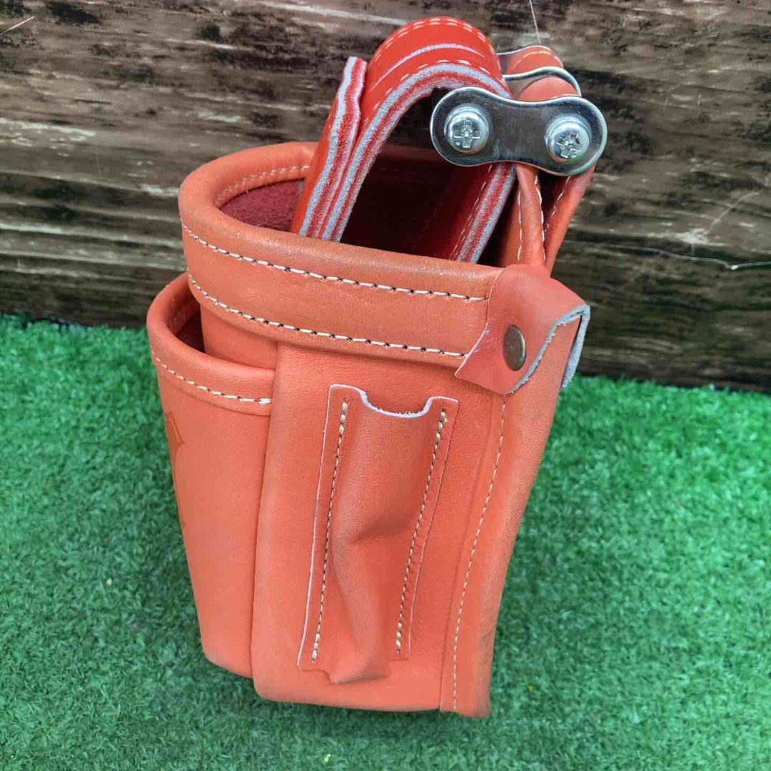 特価　ニックス チェーン式最高級硬式グローブ革小物腰袋(レッド) KGR-201VADX【川越店】