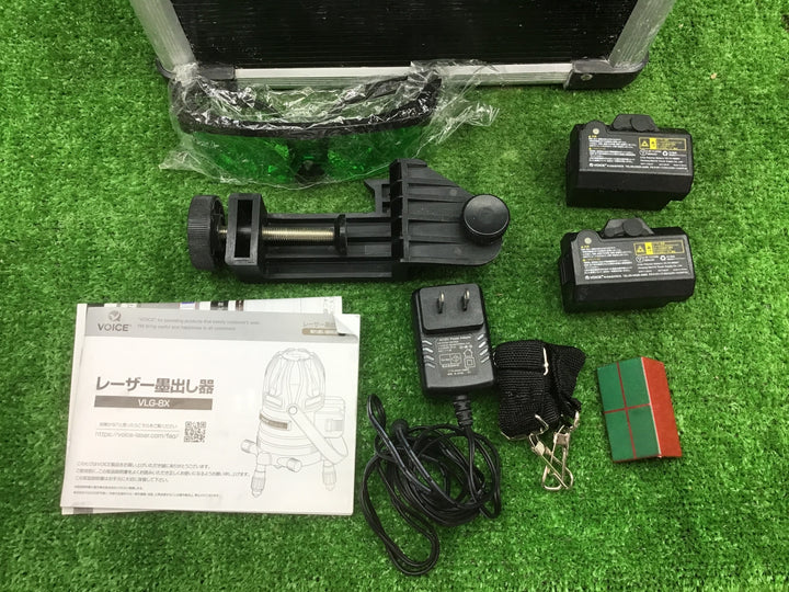 現状品◇VOICE レーザー墨出し器 グリーンレーザー VLG-8X　ガラス割れ有【富山店】●SC