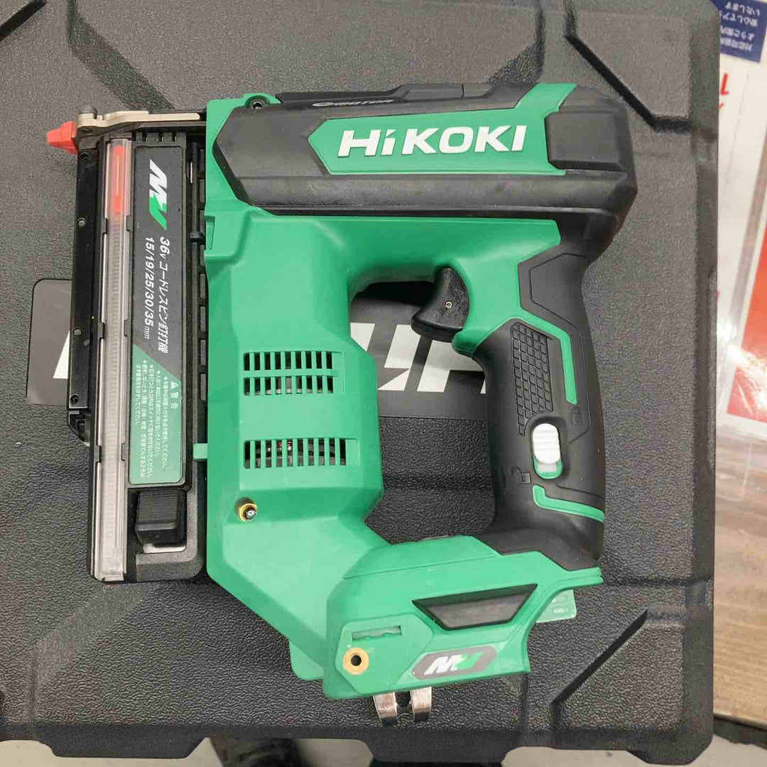 ★ハイコーキ(HIKOKI ※旧:日立工機) コードレスピンネイラ NP3635DA(NNK)　36V対応、替えブレード付属【戸田店】